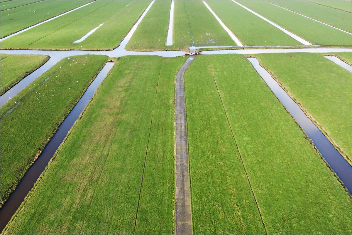 dronefoto boerenleven